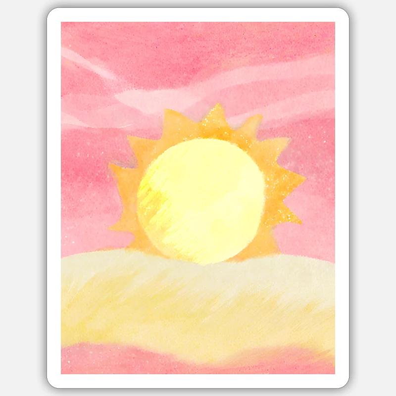 Soleil 2 - Sticker taille S (10 x 10 cm) - blanc mat
