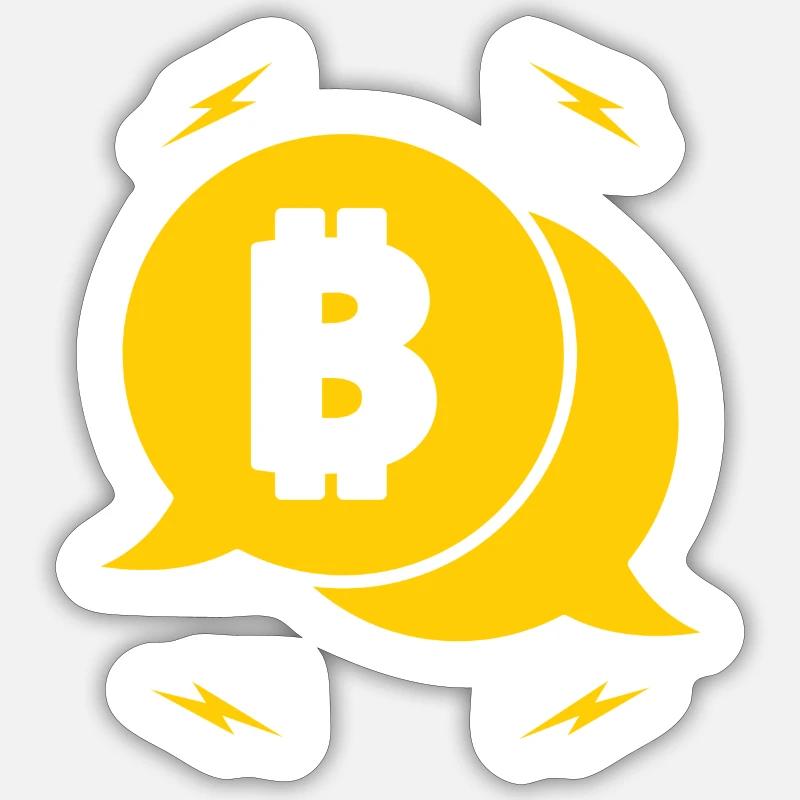Révolution Bitcoin - Sticker taille S (10 x 10 cm) - blanc mat