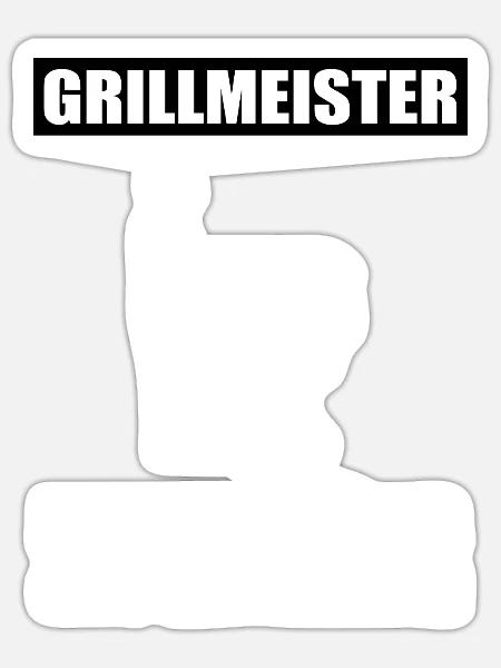 BBQ - Sticker Größe S (10 x 10 cm) - Mattweiß