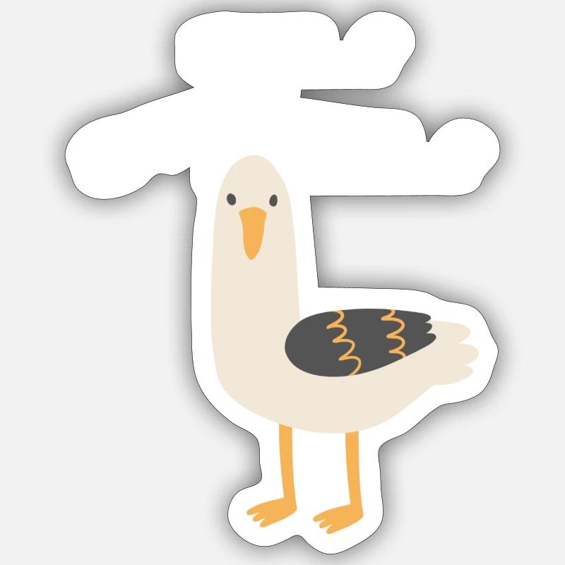 Möwe STL? Sticker Größe S (10 x 10 cm)