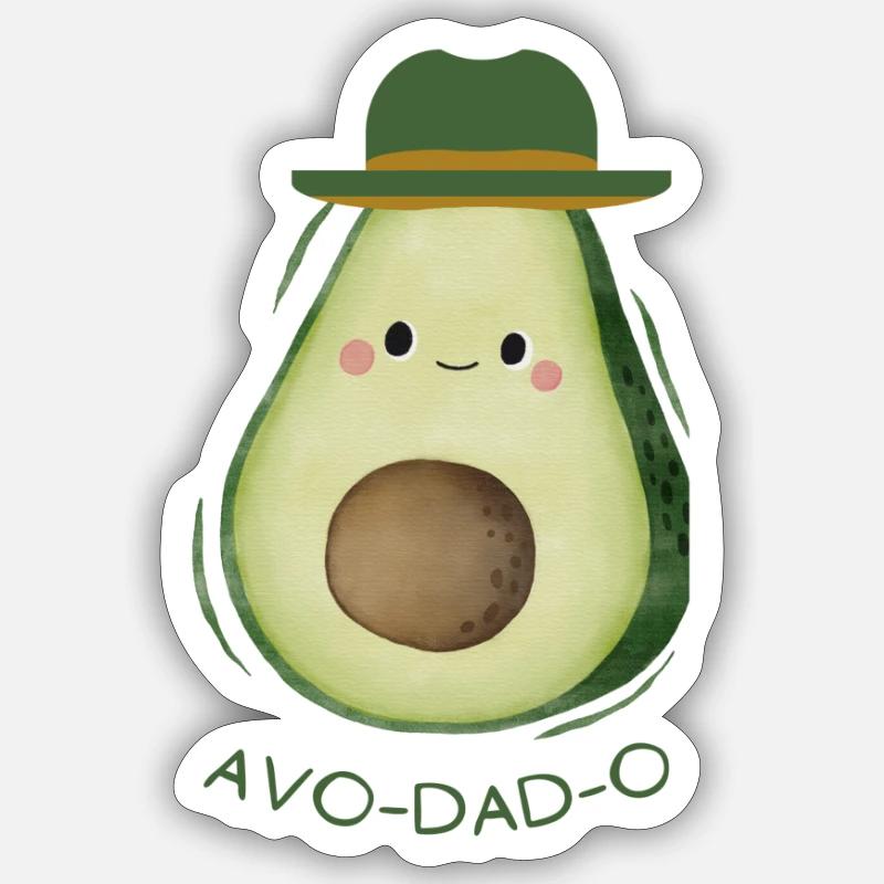 AvocadoLove - Sticker Größe S (10 x 10 cm) - Mattweiß