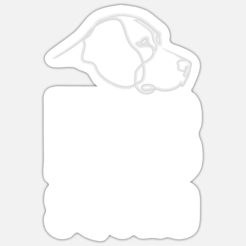 Labrador-Mannschaft - Sticker Größe S (10 x 10 cm) - Mattweiß