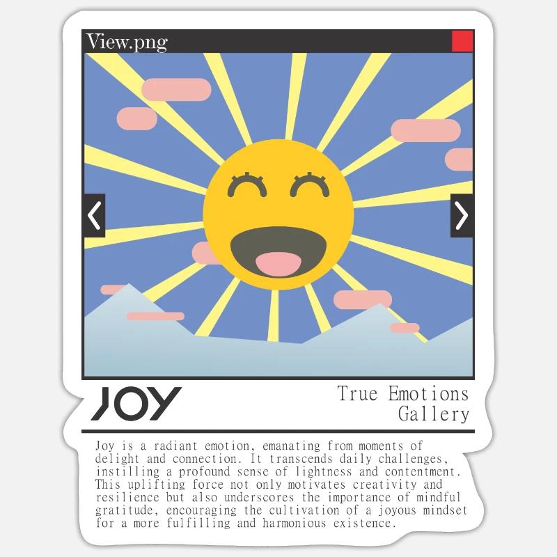 Wahre Emotionen: Spaß - Sticker Größe S (10 x 10 cm) - Mattweiß