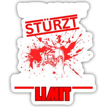 If you don't crash, you don't ride at the limit - quad - Sticker size S (10 x 10 cm) - white matte - Front