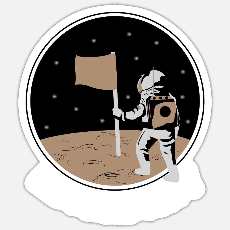 Space Legendary Astronaut - Sticker size S (10 x 10 cm) - white matte