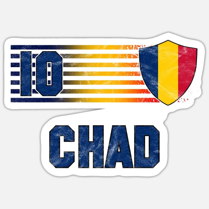 Tchad Sticker taille S (10 x 10 cm)