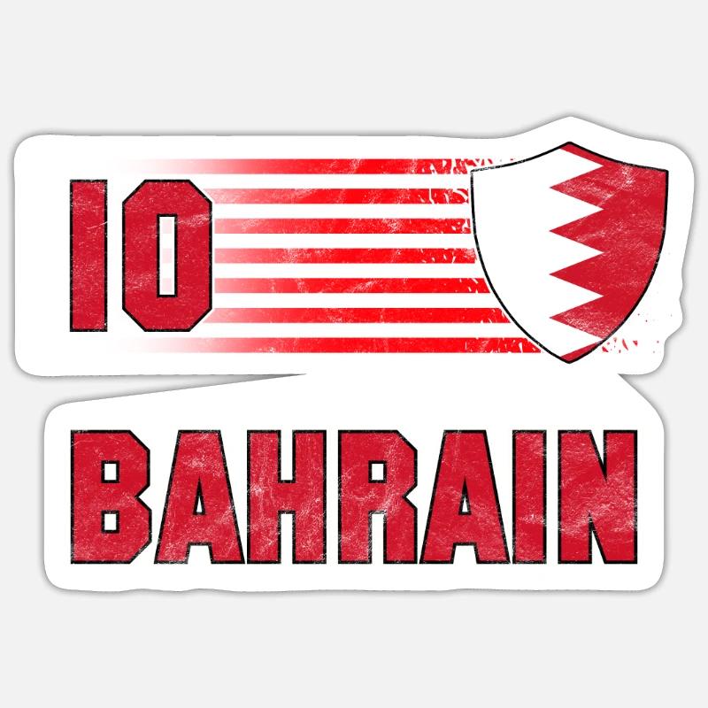 Bahrain - Sticker Größe S (10 x 10 cm) - Mattweiß
