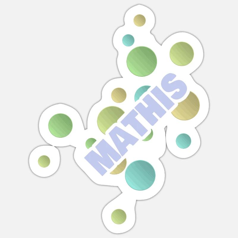 Mathis - Sticker taille S (10 x 10 cm) - blanc mat