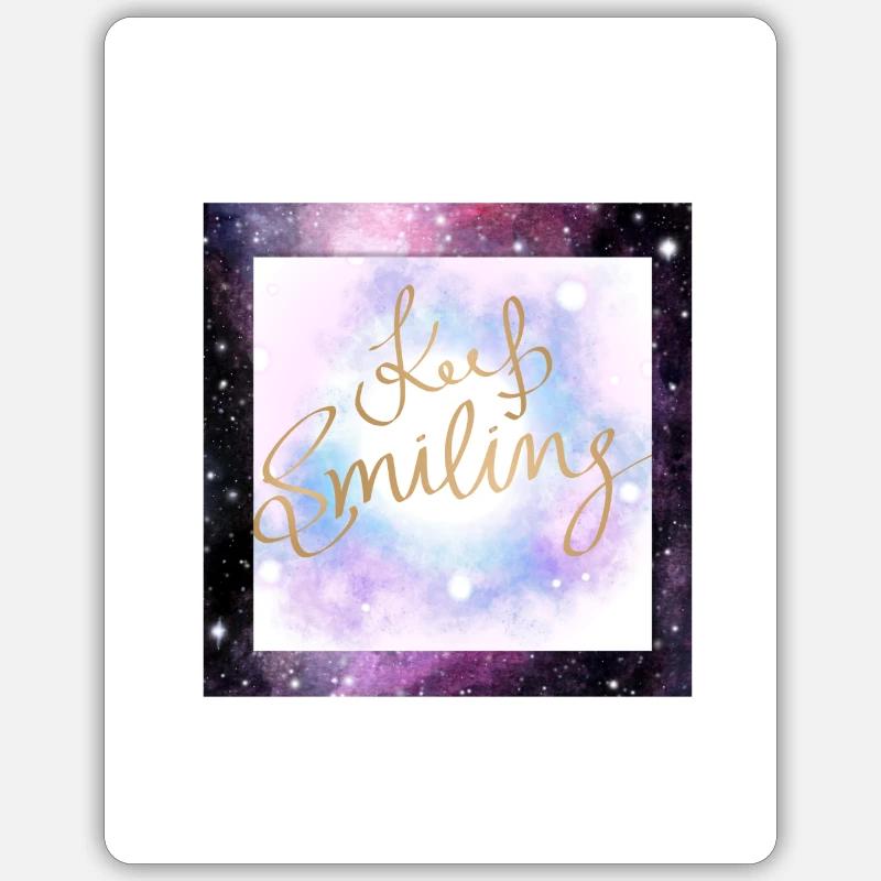 Keep Smiling Sticker Größe S (10 x 10 cm)