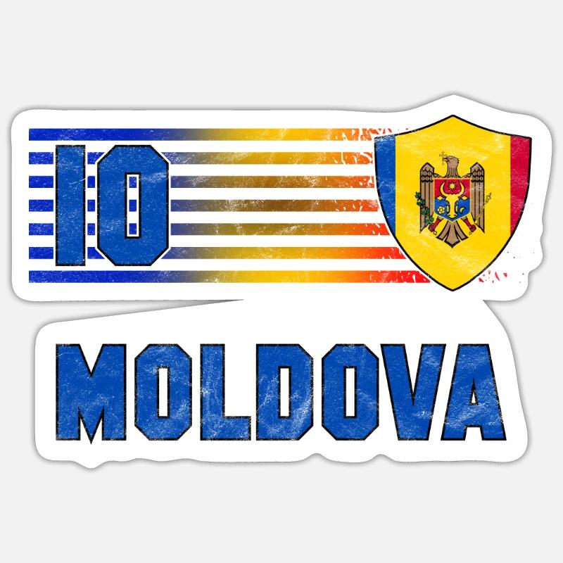Moldova - Sticker size S (10 x 10 cm) - white matte