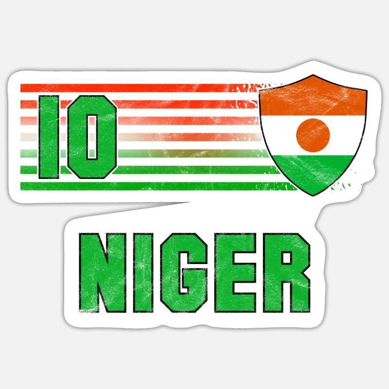 Niger - Sticker Größe S (10 x 10 cm) - Mattweiß