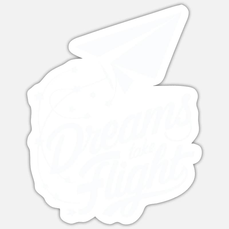 Dreams Take Flight - Sticker size S (10 x 10 cm) - white matte