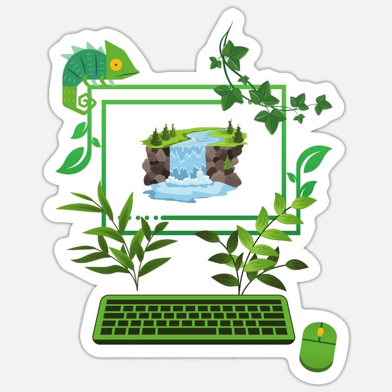 Green Technology - Sticker size S (10 x 10 cm) - white matte