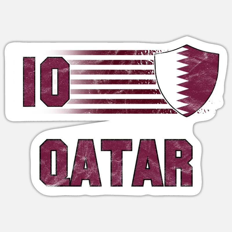 Katar - Sticker Größe S (10 x 10 cm) - Mattweiß