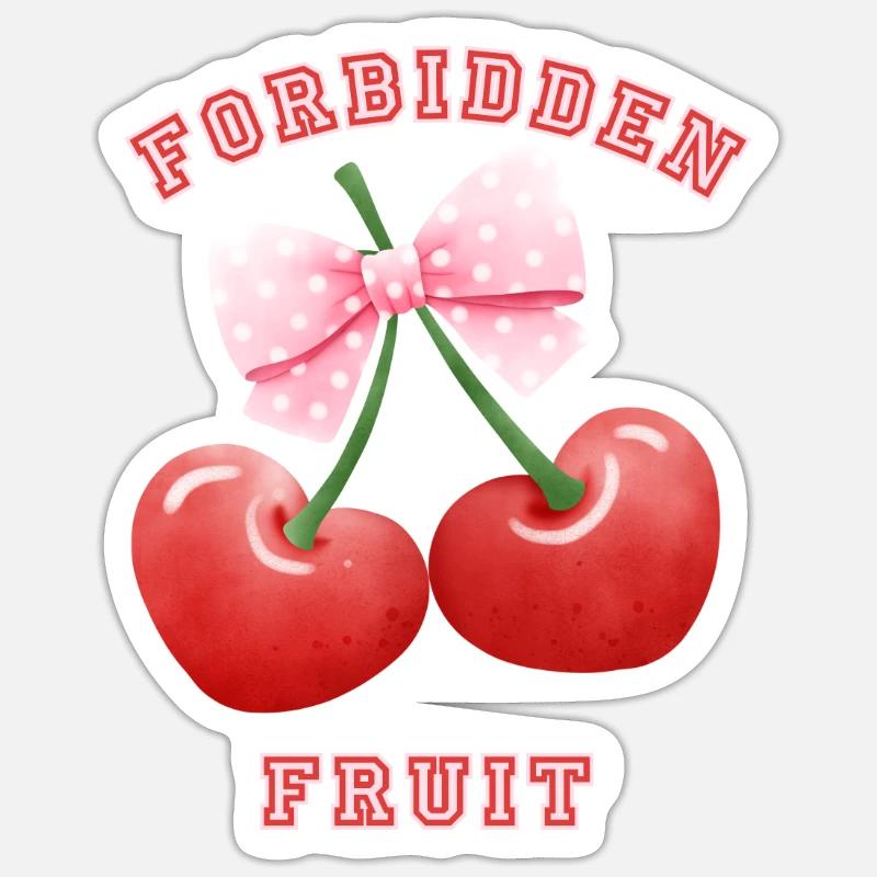 Forbidden Fruit - Sticker size S (10 x 10 cm) - white matte