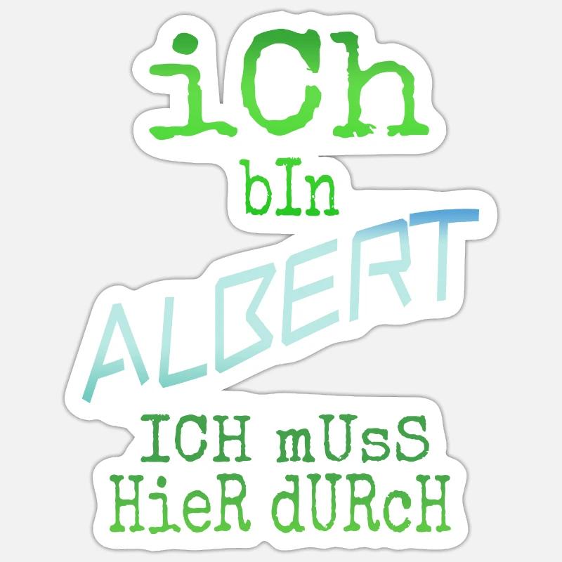 Albert Albert - Sticker size S (10 x 10 cm) - white matte