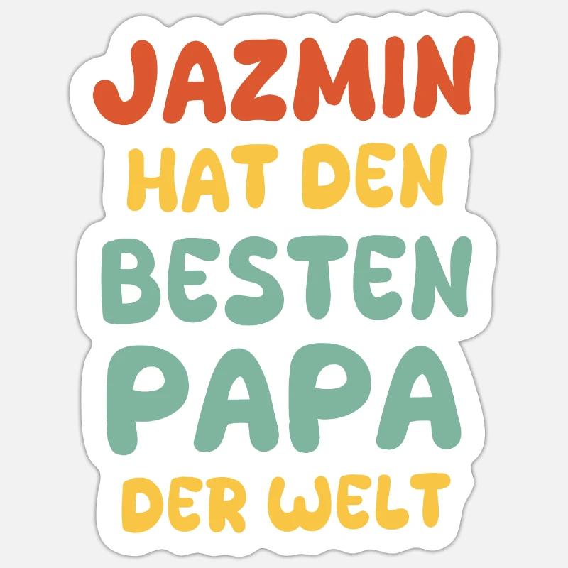 Bébé Jazmin - Sticker taille S (10 x 10 cm) - blanc mat