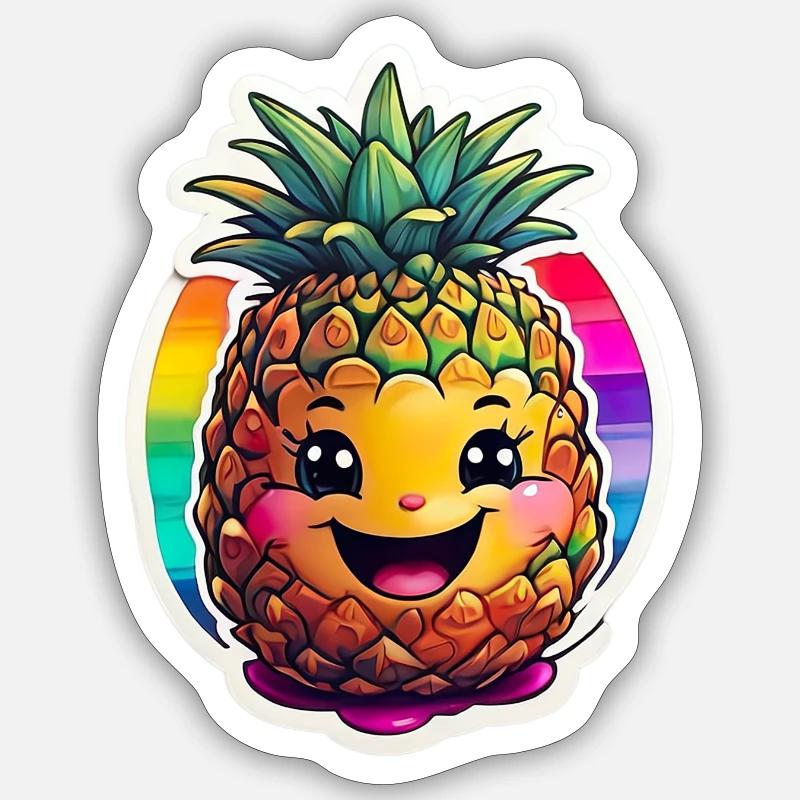 Mode & plus « Ananas » 🍍 Sticker taille S (10 x 10 cm)