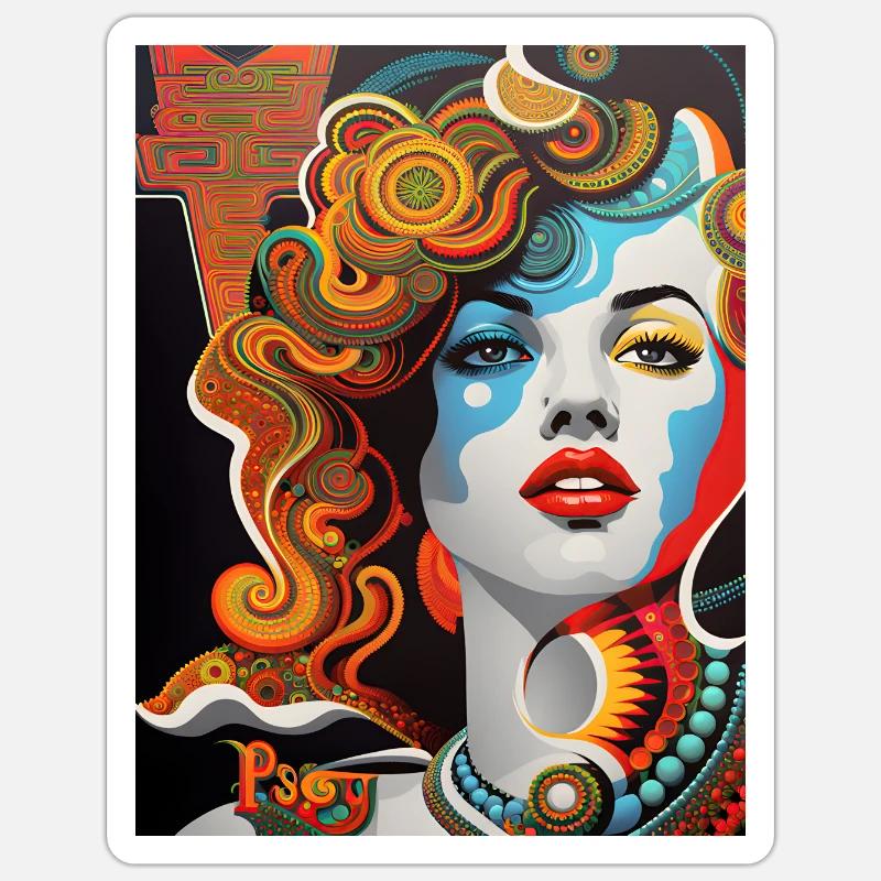 Cover Pop 3 Sterne - Sticker Größe S (10 x 10 cm) - Mattweiß