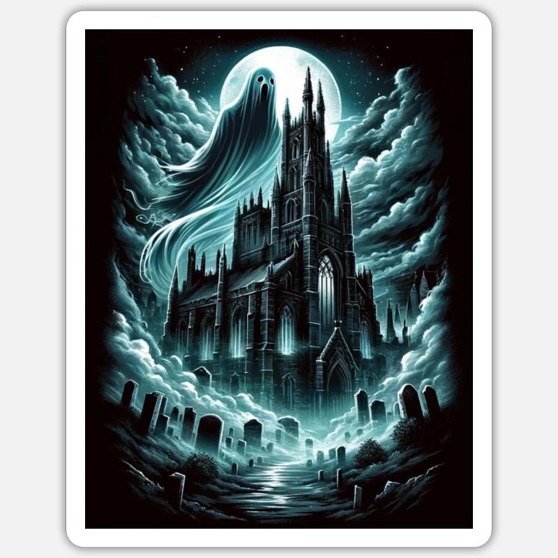 Moonlit Phantoms - Sticker size S (10 x 10 cm) - white matte