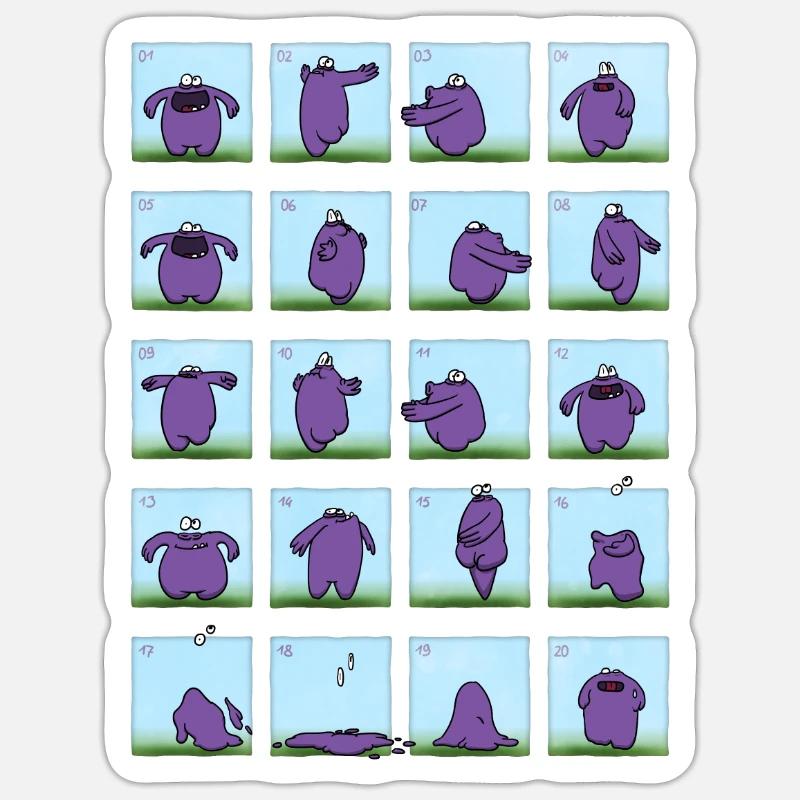 Cycle de danse PlumBoo Sticker taille S (10 x 10 cm)