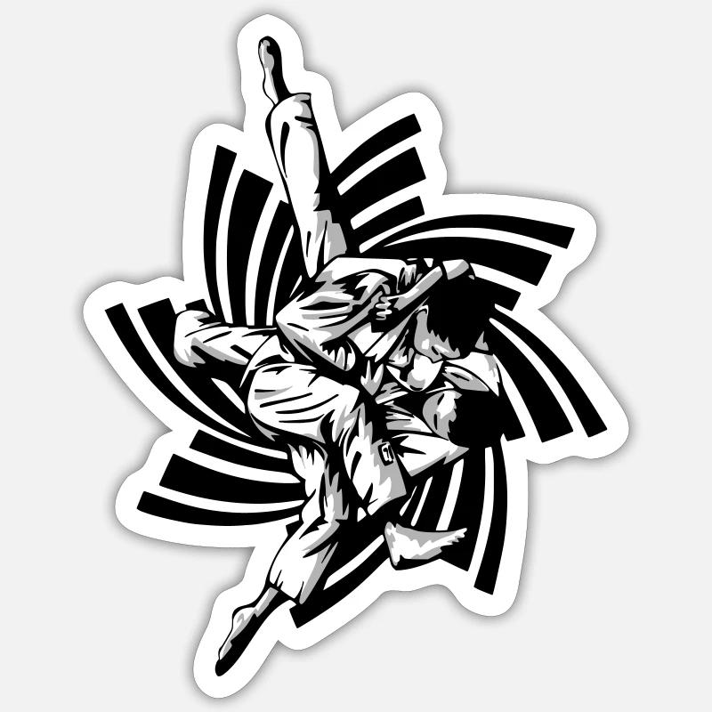 Judo Hold - Sticker size S (10 x 10 cm) - white matte