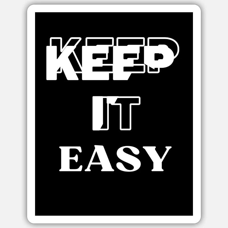 KEEP It EASY - Sticker taille S (10 x 10 cm) - blanc mat