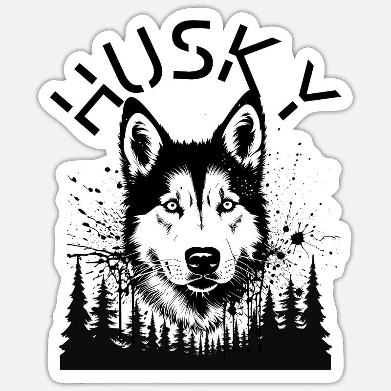 Rauque - Sticker taille S (10 x 10 cm) - blanc mat
