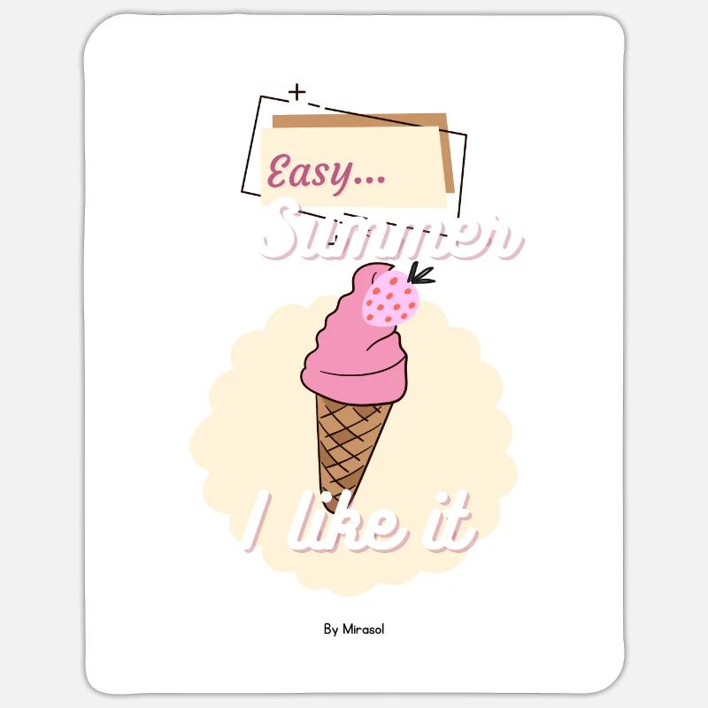 Summer i like it - Sticker size S (10 x 10 cm) - white matte