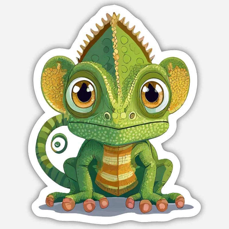 Chameleon - Sticker size S (10 x 10 cm) - white matte