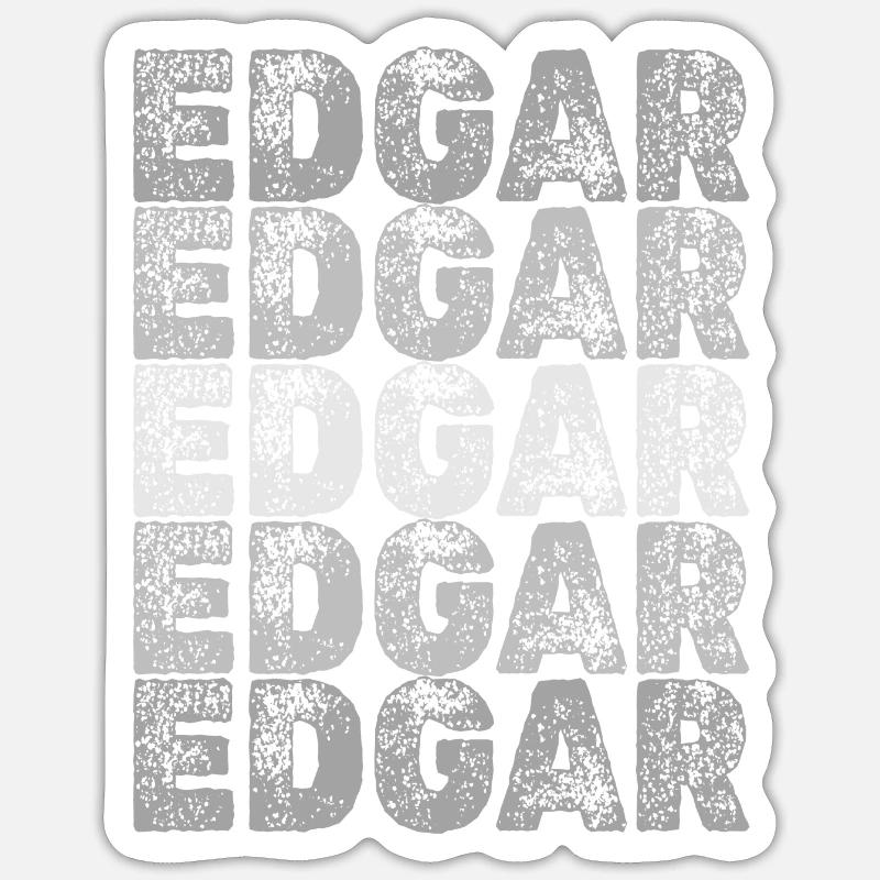 Edgar Edgar - Sticker Größe S (10 x 10 cm) - Mattweiß