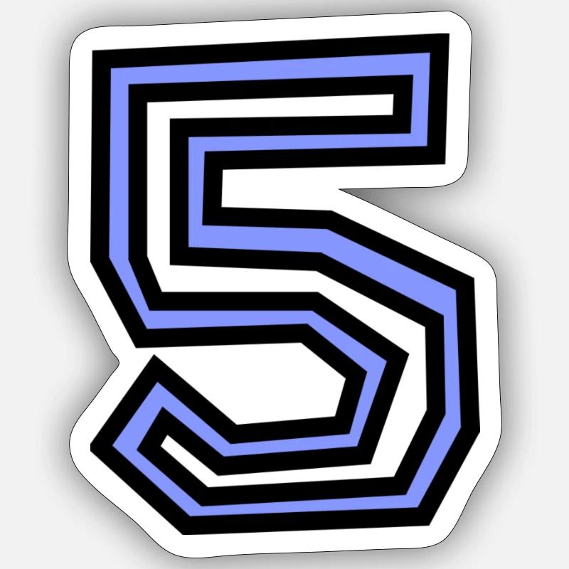 5. 5 ANS - Sticker taille S (10 x 10 cm) - blanc mat