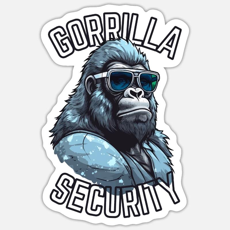 Gorrilla Security Sticker Größe S (10 x 10 cm)
