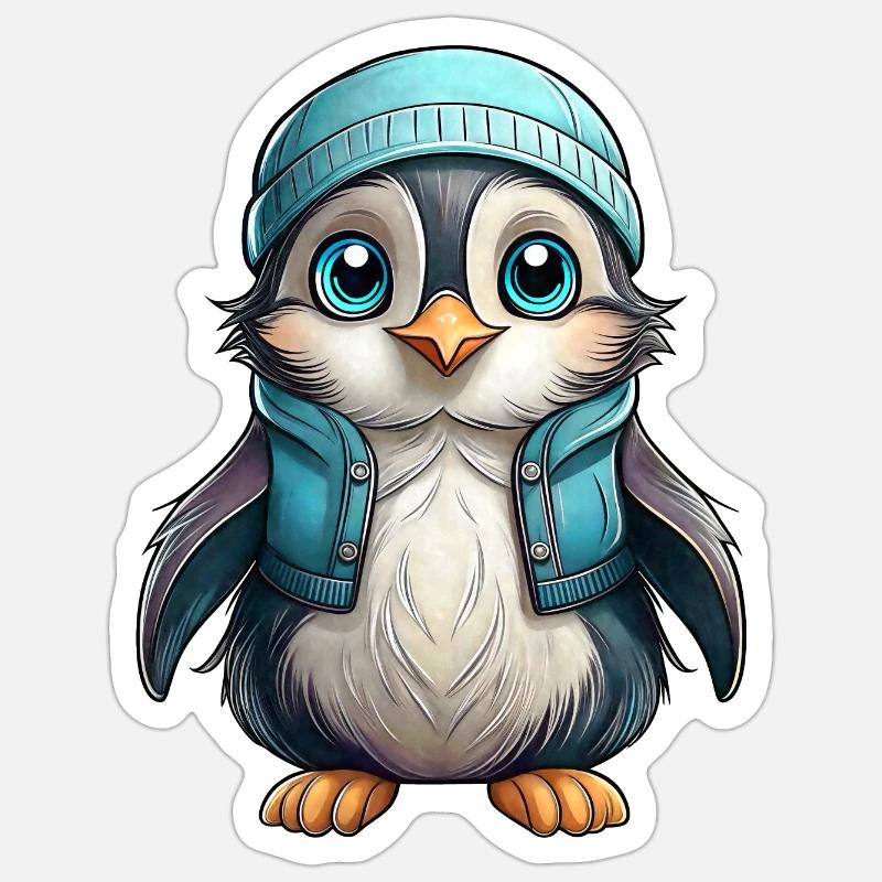 Razorbill - Sticker size S (10 x 10 cm) - white matte