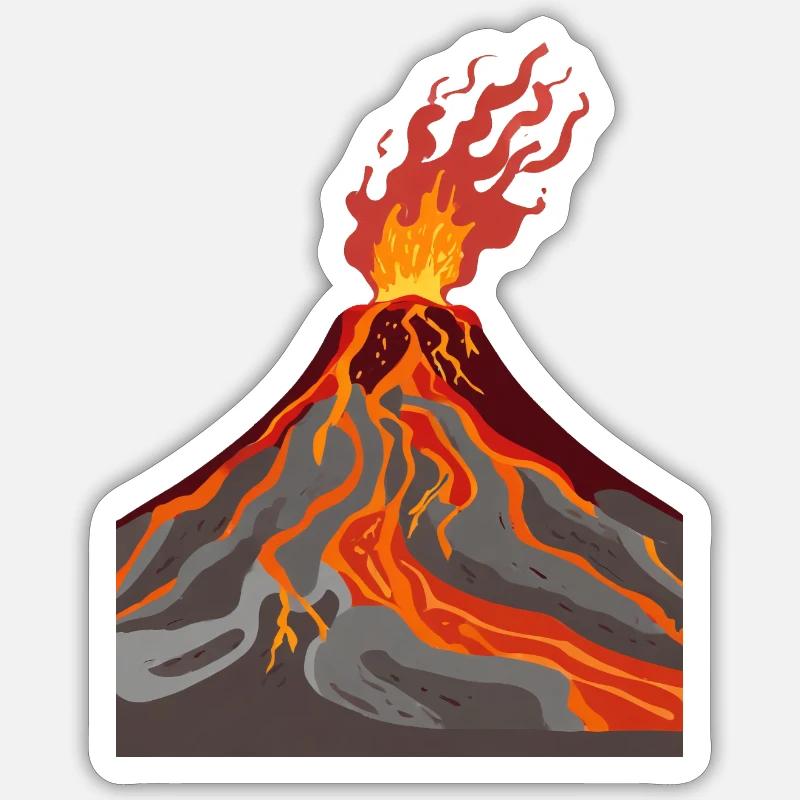 Vulkan Sticker Größe S (10 x 10 cm)