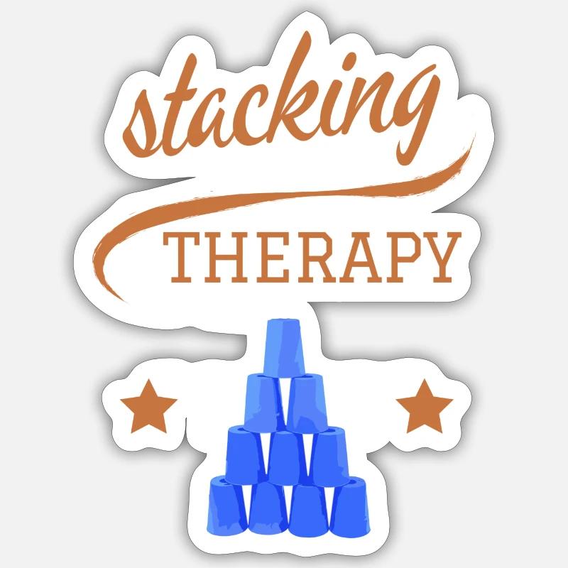 CUP STACKING SPORT STACKING THERAPY Sticker size S (10 x 10 cm)