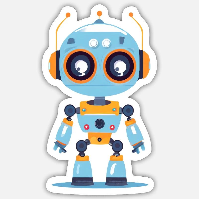A cute robot Sticker size S (10 x 10 cm)