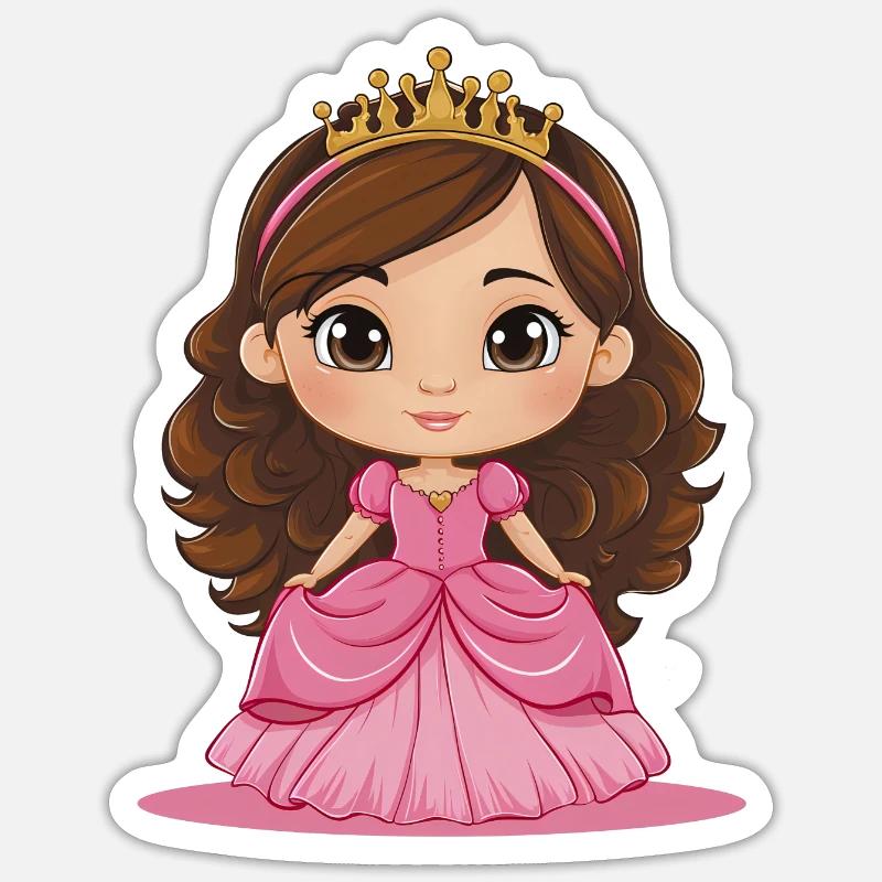pour les petites princesses - Sticker taille S (10 x 10 cm) - blanc mat