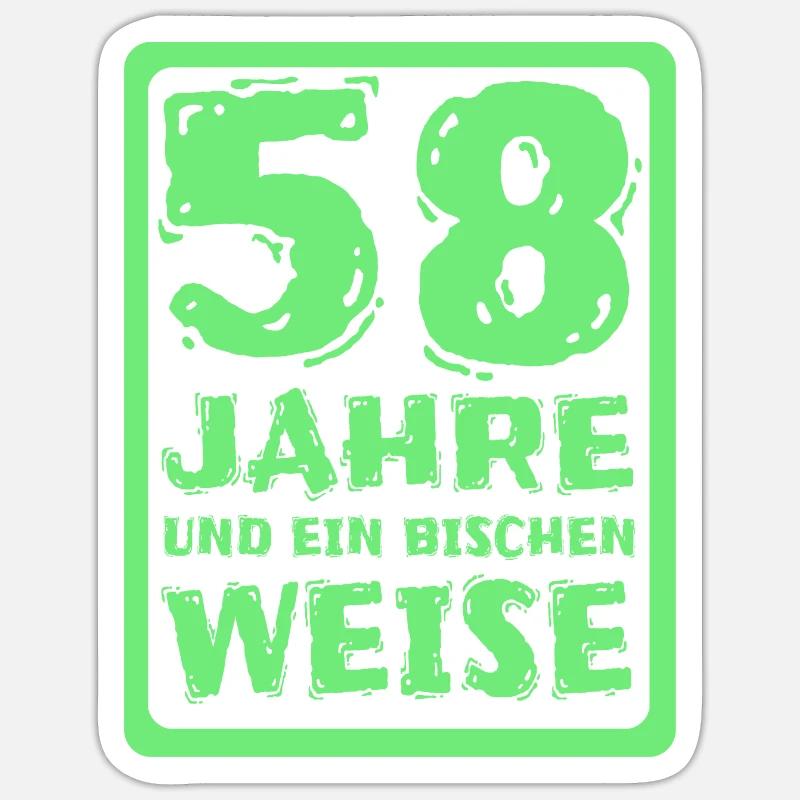58 Sticker Größe S (10 x 10 cm)
