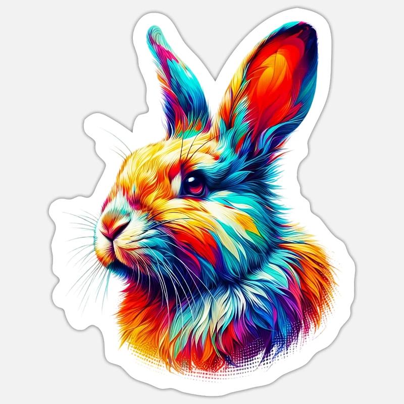 Rabbit - Sticker size S (10 x 10 cm) - white matte