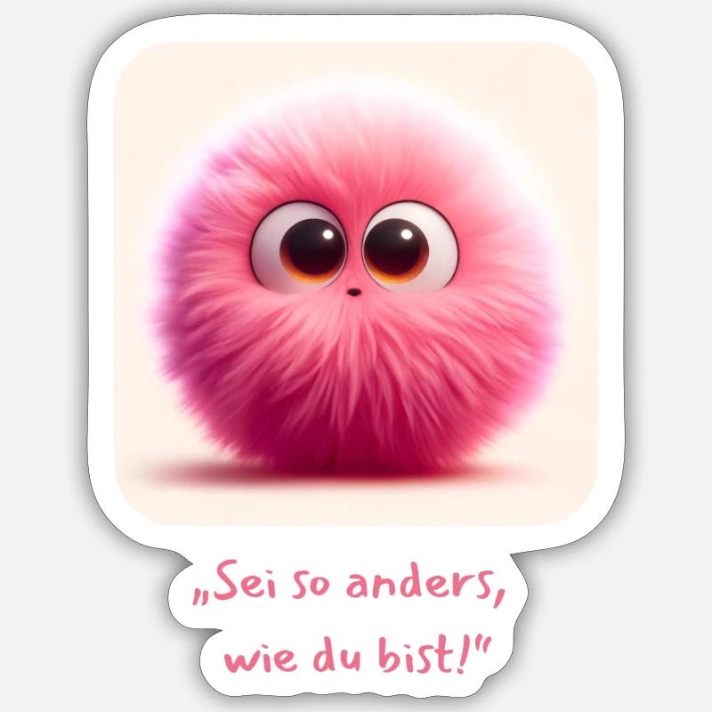 "Sei so anders, wie du bist!" Sticker Größe S (10 x 10 cm)