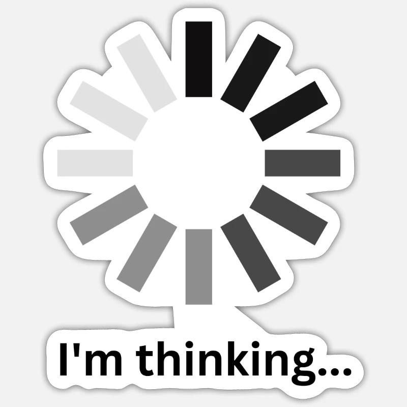 Graphic I'm thinking Sticker taille S (10 x 10 cm)