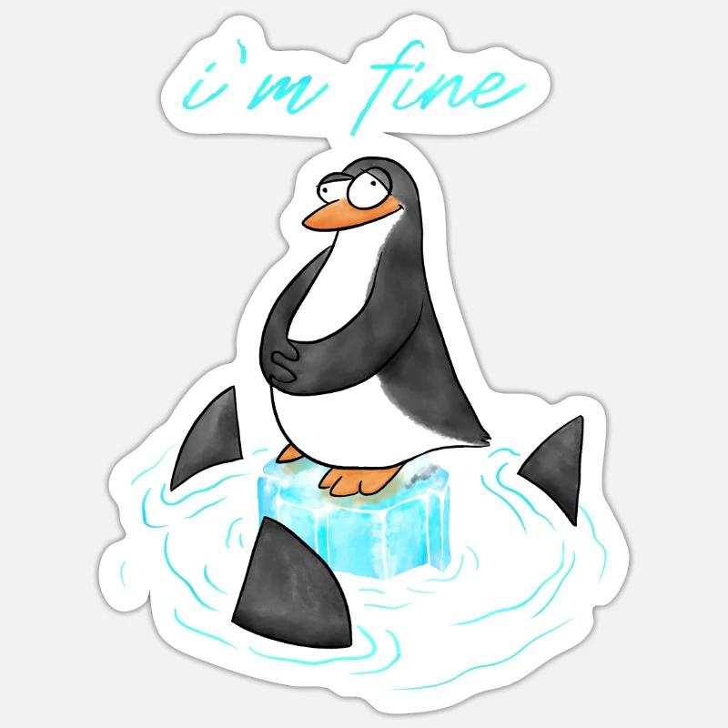 I´m fine - Sticker size S (10 x 10 cm) - white matte