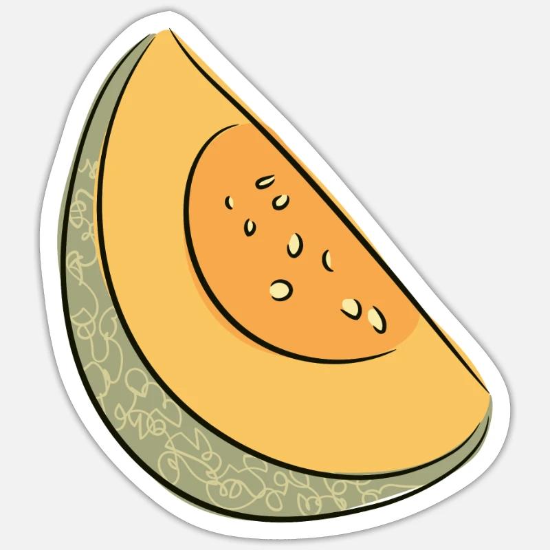 Melon d’été pastèque Pastèque - Sticker taille S (10 x 10 cm) - blanc mat