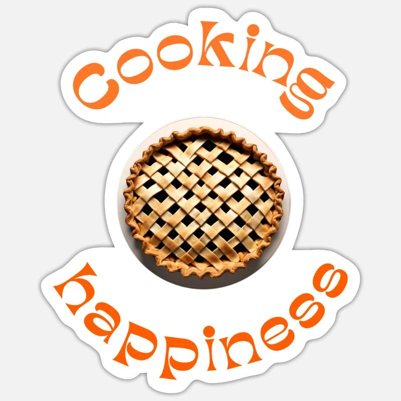 Pie with apple Sticker size S (10 x 10 cm)