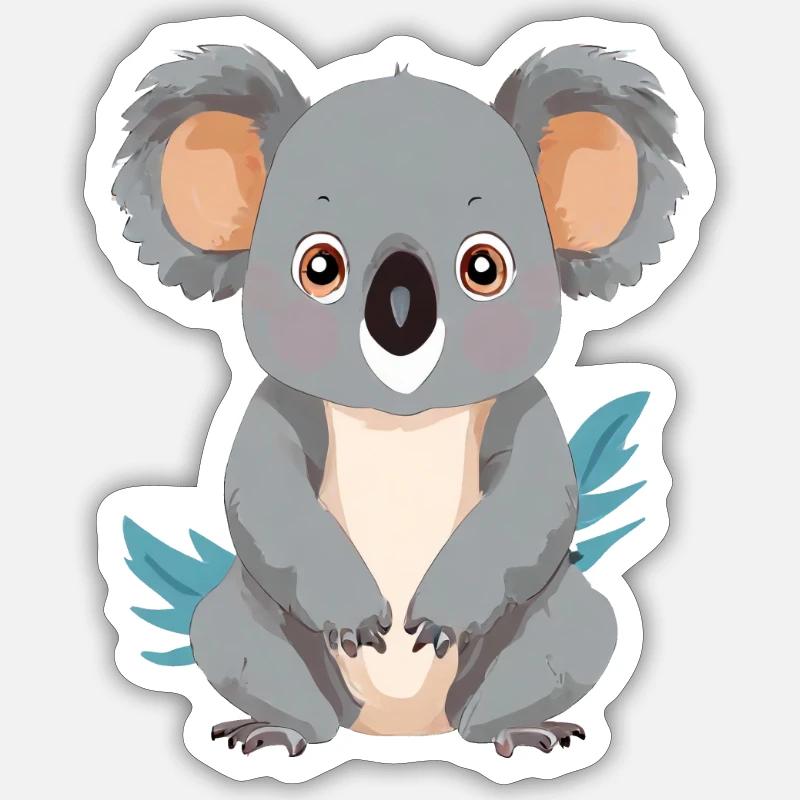 Ours Koala mignon Sticker taille S (10 x 10 cm)