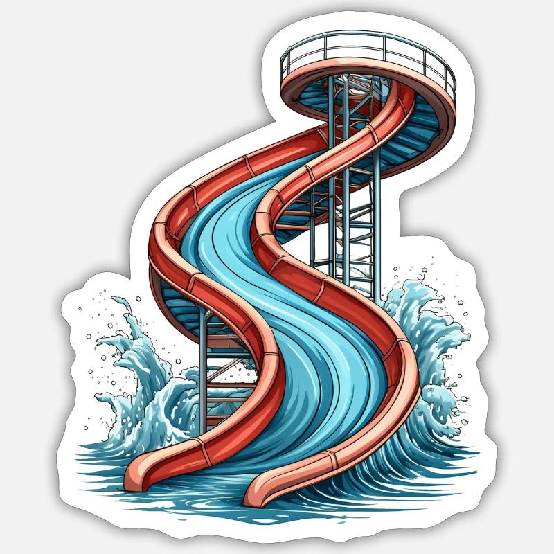 Water slide - Sticker size S (10 x 10 cm) - white matte