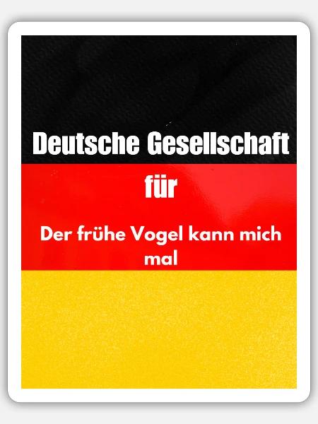 Der frühe Vogel - Sticker Größe S (10 x 10 cm) - Mattweiß