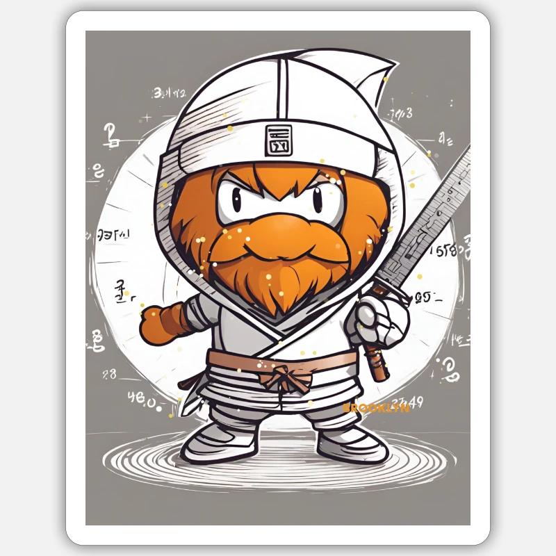 Ginger Ninja 3 - Sticker size S (10 x 10 cm) - white matte