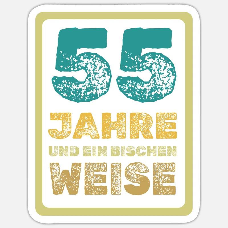 55 - Sticker Größe S (10 x 10 cm) - Mattweiß
